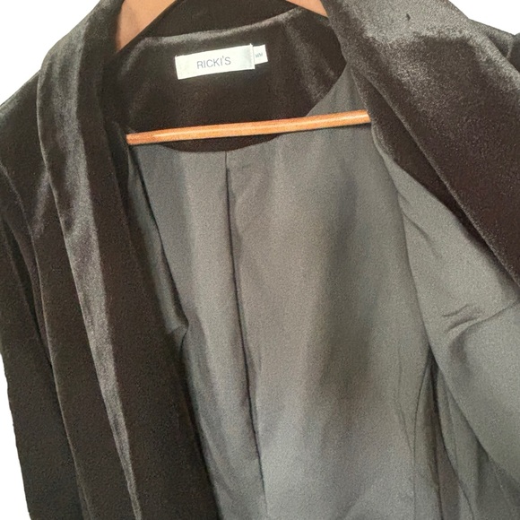 Rickis Velveteen Lined Blazer Black, Medium, Single Button *NWOT* - Picture 10 of 16